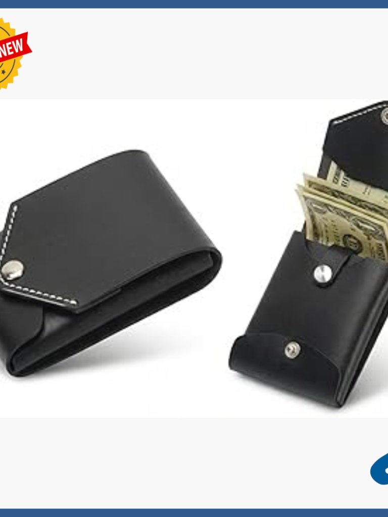 Hand-Stitched Full-Grain Leather Minimalist Bifold Wallet Slim Large Capacity